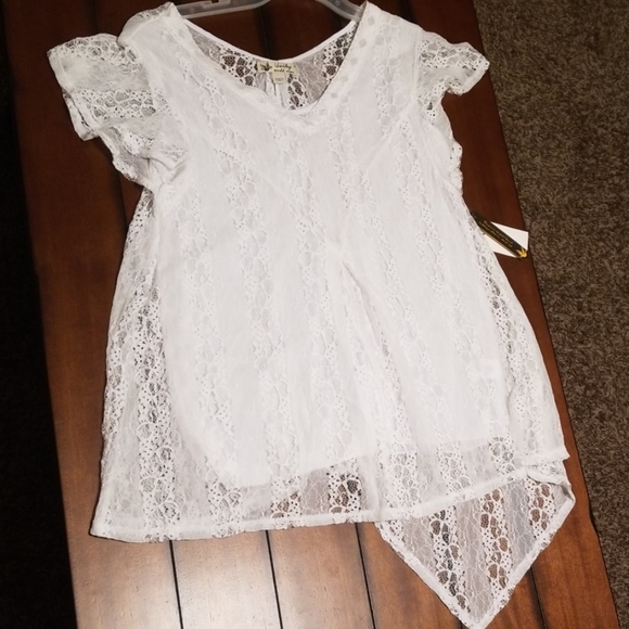 Unity World Wear Tops - Ladies asymmetrical lace top